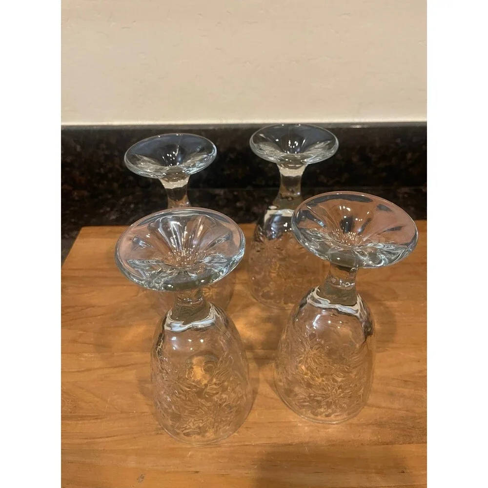 4 Princess House Fantasia Stemmed Goblet Ice